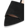 imageFSJ Women Fashion Mid High Heels Sandals Suede Slip on Open Toe Mules Sexy Summer Casual Slide Shoes Size 415 USBlack7 Cm