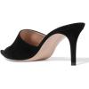 imageFSJ Women Fashion Mid High Heels Sandals Suede Slip on Open Toe Mules Sexy Summer Casual Slide Shoes Size 415 USBlack7 Cm