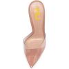 imageFSJ Women Fashion Mid High Heels Sandals Suede Slip on Open Toe Mules Sexy Summer Casual Slide Shoes Size 415 USNude Pink