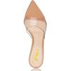 imageFSJ Women Fashion Mid High Heels Sandals Suede Slip on Open Toe Mules Sexy Summer Casual Slide Shoes Size 415 USNude8 Cm