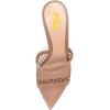imageFSJ Women Fashion Mid High Heels Sandals Suede Slip on Open Toe Mules Sexy Summer Casual Slide Shoes Size 415 USTan