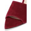 imageFSJ Women Fashion Mid High Heels Sandals Suede Slip on Open Toe Mules Sexy Summer Casual Slide Shoes Size 415 USWine7 Cm