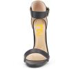 imageFSJ Women Versatile Ankle Strap Buckle Sandals Open Toe High Heel Pumps for Summer Size 415 USBlack Matt