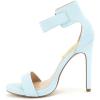 imageFSJ Women Versatile Ankle Strap Buckle Sandals Open Toe High Heel Pumps for Summer Size 415 USLight Blue