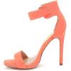 imageFSJ Women Versatile Ankle Strap Buckle Sandals Open Toe High Heel Pumps for Summer Size 415 USOrange