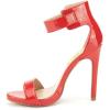 imageFSJ Women Versatile Ankle Strap Buckle Sandals Open Toe High Heel Pumps for Summer Size 415 USRed