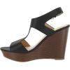 imageFSJ Women Wedge Platform High Heel Sandal Open Toe Ankle Strap Buckle Tstrap Backless Wedding Party Dress Shoes Size 416 USBlack