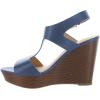imageFSJ Women Wedge Platform High Heel Sandal Open Toe Ankle Strap Buckle Tstrap Backless Wedding Party Dress Shoes Size 416 USBlue