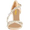 imageFSJ Womens Chic Rhinestones Sandals Open Toe Stiletto High Clear Heel Cross Strap Buckle Sandals Dress Shoes Size 415 USGold