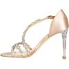 imageFSJ Womens Chic Rhinestones Sandals Open Toe Stiletto High Clear Heel Cross Strap Buckle Sandals Dress Shoes Size 415 USRose Gold