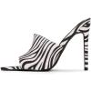 imageFSJ Women Fashion Mid High Heels Sandals Suede Slip on Open Toe Mules Sexy Summer Casual Slide Shoes Size 415 USZebra