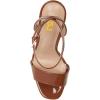 imageFSJ Women Classic Open Toe Chunky High Heel Platform Sandals Ankle Strap Single Band Dress Shoes Size 415 USBrown