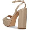 imageFSJ Women Classic Open Toe Chunky High Heel Platform Sandals Ankle Strap Single Band Dress Shoes Size 415 USDark Gold