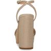 imageFSJ Women Classic Open Toe Chunky High Heel Platform Sandals Ankle Strap Single Band Dress Shoes Size 415 USDark Gold