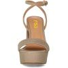 imageFSJ Women Classic Open Toe Chunky High Heel Platform Sandals Ankle Strap Single Band Dress Shoes Size 415 USDark Gold