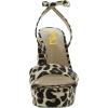 imageFSJ Women Classic Open Toe Chunky High Heel Platform Sandals Ankle Strap Single Band Dress Shoes Size 415 USLeopart