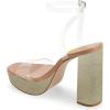 imageFSJ Women Classic Open Toe Chunky High Heel Platform Sandals Ankle Strap Single Band Dress Shoes Size 415 USPeruespadrille