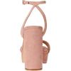 imageFSJ Women Classic Open Toe Chunky High Heel Platform Sandals Ankle Strap Single Band Dress Shoes Size 415 USPink Suede