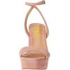 imageFSJ Women Classic Open Toe Chunky High Heel Platform Sandals Ankle Strap Single Band Dress Shoes Size 415 USPink Suede
