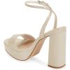 imageFSJ Women Classic Open Toe Chunky High Heel Platform Sandals Ankle Strap Single Band Dress Shoes Size 415 USWheat