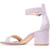 imageFSJ Women Faux Suede Basic Open Toe Sandals Block Chunky Heels Ankle Strap Pumps 415 USLavender