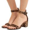 imageFSJ Women Faux Suede Basic Open Toe Sandals Block Chunky Heels Ankle Strap Pumps 415 USLeopard