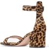 imageFSJ Women Faux Suede Basic Open Toe Sandals Block Chunky Heels Ankle Strap Pumps 415 USLeopard