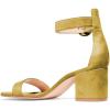 imageFSJ Women Faux Suede Basic Open Toe Sandals Block Chunky Heels Ankle Strap Pumps 415 USOlive