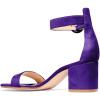 imageFSJ Women Faux Suede Basic Open Toe Sandals Block Chunky Heels Ankle Strap Pumps 415 USPurple
