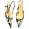imageFSJ Womens Mid Kitten Heel Slingback Sandal Pointy Toe Sexy Pumps Comfortable Dress Party Walking Shoes Size 415 USCartoon