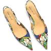 imageFSJ Womens Mid Kitten Heel Slingback Sandal Pointy Toe Sexy Pumps Comfortable Dress Party Walking Shoes Size 415 USCartoon