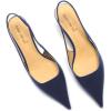 imageFSJ Womens Mid Kitten Heel Slingback Sandal Pointy Toe Sexy Pumps Comfortable Dress Party Walking Shoes Size 415 USDark Blue