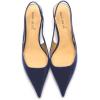 imageFSJ Womens Mid Kitten Heel Slingback Sandal Pointy Toe Sexy Pumps Comfortable Dress Party Walking Shoes Size 415 USDark Blue