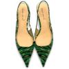 imageFSJ Womens Mid Kitten Heel Slingback Sandal Pointy Toe Sexy Pumps Comfortable Dress Party Walking Shoes Size 415 USForest Green