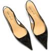 imageFSJ Womens Mid Kitten Heel Slingback Sandal Pointy Toe Sexy Pumps Comfortable Dress Party Walking Shoes Size 415 USGeometry
