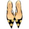 imageFSJ Womens Mid Kitten Heel Slingback Sandal Pointy Toe Sexy Pumps Comfortable Dress Party Walking Shoes Size 415 USGolden Dot