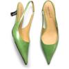 imageFSJ Womens Mid Kitten Heel Slingback Sandal Pointy Toe Sexy Pumps Comfortable Dress Party Walking Shoes Size 415 USGreen