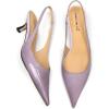 imageFSJ Womens Mid Kitten Heel Slingback Sandal Pointy Toe Sexy Pumps Comfortable Dress Party Walking Shoes Size 415 USLavender