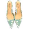 imageFSJ Womens Mid Kitten Heel Slingback Sandal Pointy Toe Sexy Pumps Comfortable Dress Party Walking Shoes Size 415 USMint Green