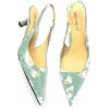 imageFSJ Womens Mid Kitten Heel Slingback Sandal Pointy Toe Sexy Pumps Comfortable Dress Party Walking Shoes Size 415 USMint Green