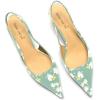 imageFSJ Womens Mid Kitten Heel Slingback Sandal Pointy Toe Sexy Pumps Comfortable Dress Party Walking Shoes Size 415 USMint Green