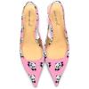 imageFSJ Womens Mid Kitten Heel Slingback Sandal Pointy Toe Sexy Pumps Comfortable Dress Party Walking Shoes Size 415 USPink Panda