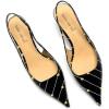 imageFSJ Womens Mid Kitten Heel Slingback Sandal Pointy Toe Sexy Pumps Comfortable Dress Party Walking Shoes Size 415 USPoint and Lines
