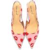 imageFSJ Womens Mid Kitten Heel Slingback Sandal Pointy Toe Sexy Pumps Comfortable Dress Party Walking Shoes Size 415 USRed Lips