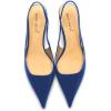 imageFSJ Womens Mid Kitten Heel Slingback Sandal Pointy Toe Sexy Pumps Comfortable Dress Party Walking Shoes Size 415 USRoyal Blue