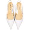 imageFSJ Womens Mid Kitten Heel Slingback Sandal Pointy Toe Sexy Pumps Comfortable Dress Party Walking Shoes Size 415 USWhite