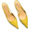 imageFSJ Womens Mid Kitten Heel Slingback Sandal Pointy Toe Sexy Pumps Comfortable Dress Party Walking Shoes Size 415 USYellow