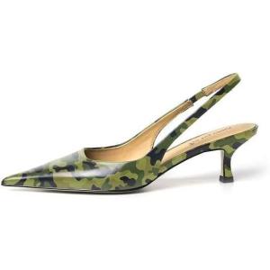imageFSJ Womens Mid Kitten Heel Slingback Sandal Pointy Toe Sexy Pumps Comfortable Dress Party Walking Shoes Size 415 USCamouflage