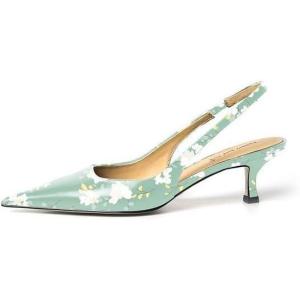 imageFSJ Womens Mid Kitten Heel Slingback Sandal Pointy Toe Sexy Pumps Comfortable Dress Party Walking Shoes Size 415 USMint Green