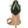 imageFSJ Women Chic Stiletto High Heel Sandal Open Toe Ankle Strap Buckled Colorful Wedding Dress Pump Size 415 USDark Green